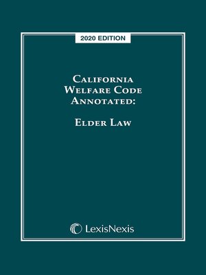 cover image of California Welfare Code Annotated